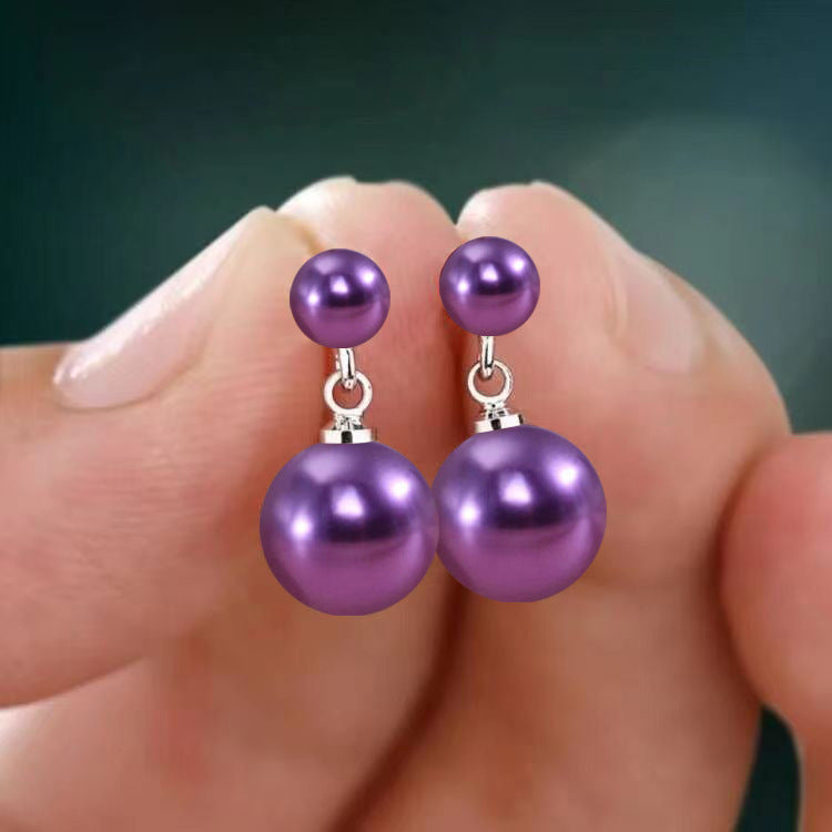 Small Demon Purple Pink Gold Red Imitation Stud Earrings