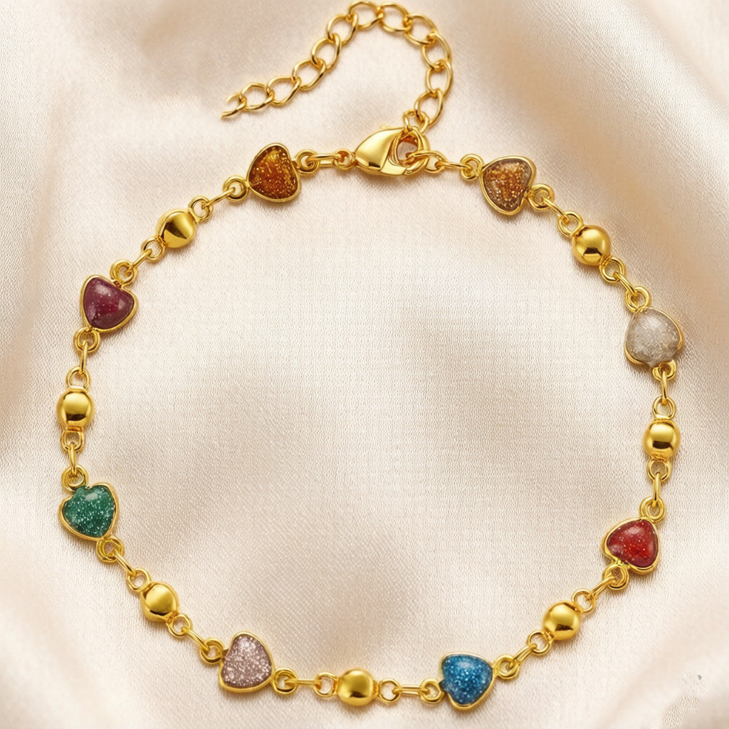 Personality Pearl Hand Love Round Adjustable Minimalist Bracelet