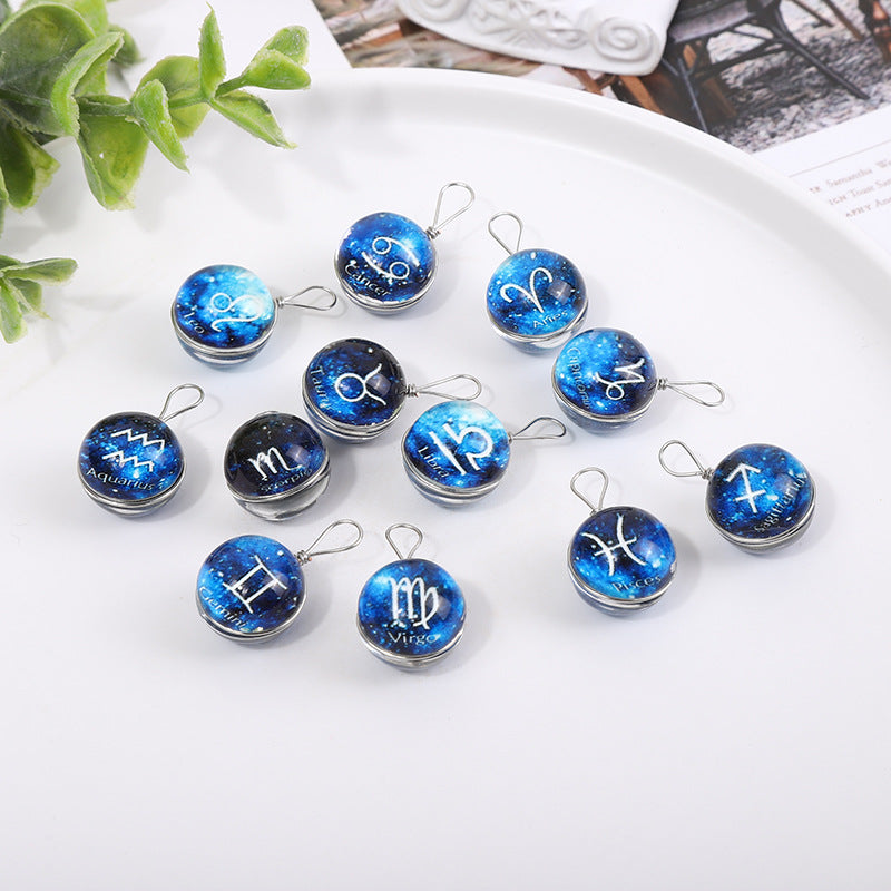 Starry Sky Luminous Twee Constellation Glass Mori Fresh Clavicle Chain Necklace