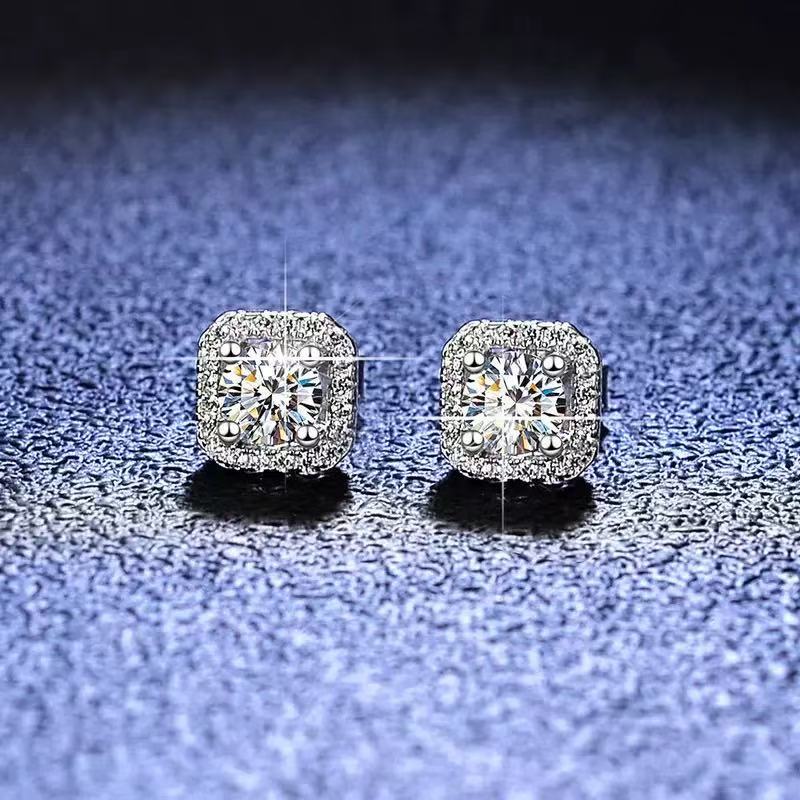 Women's Pair Cross Mirror Classic Fashion Simple Love Heart High-grade Earrings