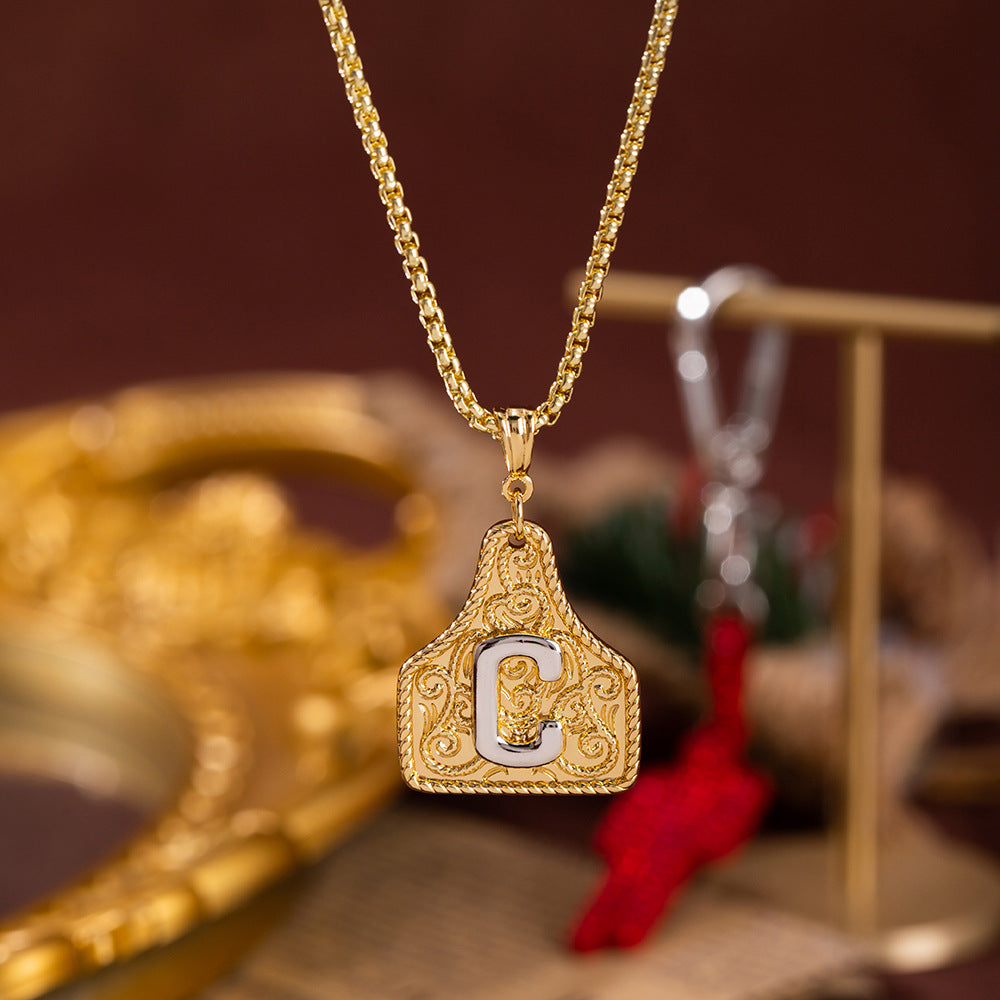 Women's Fashion English Letters Electroplated Copper For Design Personalized Clavicle Necklace