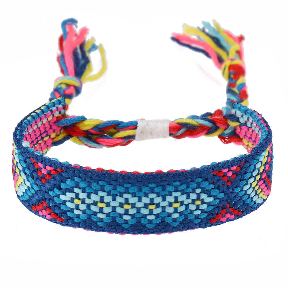 Fashion Colorful Nepal Woven Bohemian Ethnic Style Carrying Bracelets