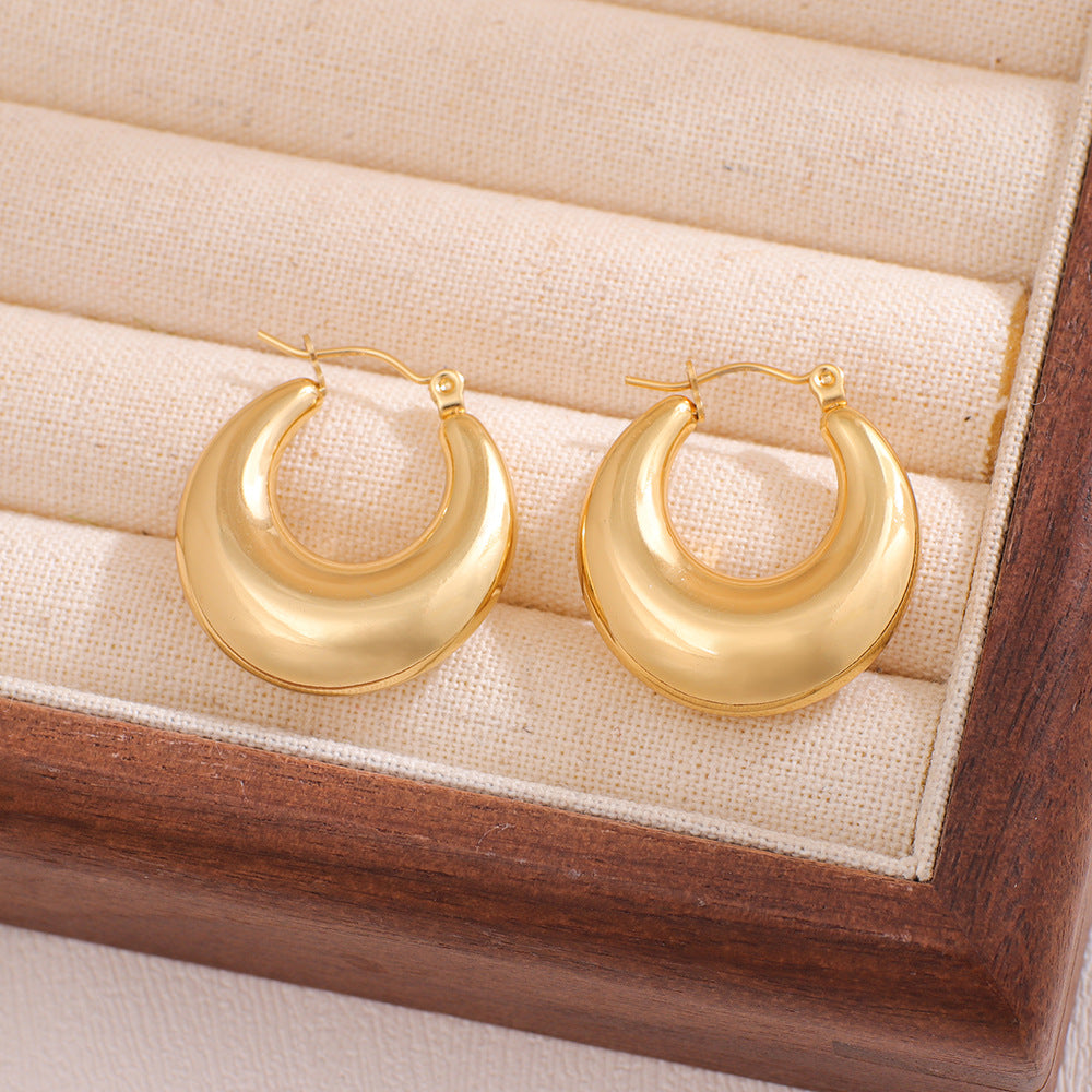 Women's Shaped Tube Style Light Luxury Fashion Simple Luxurious Earrings