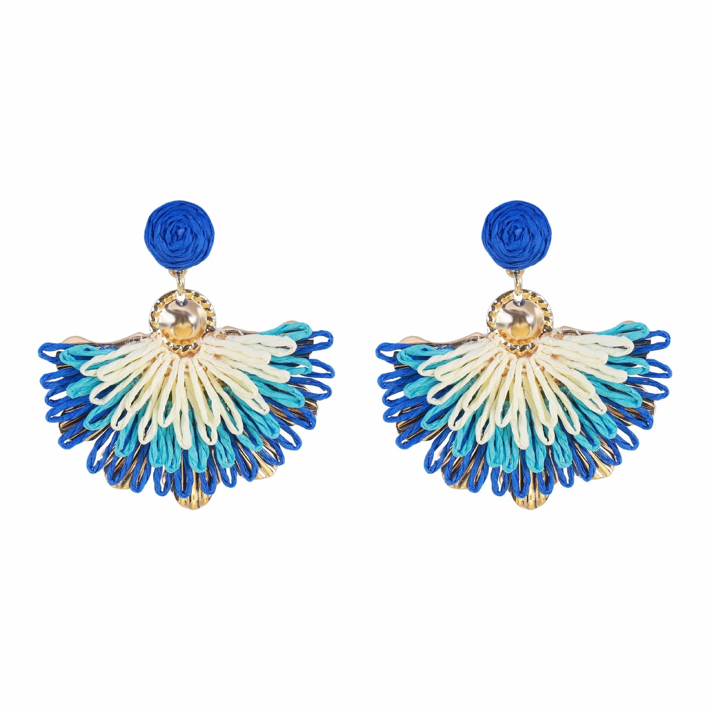 Women's Vacation Style Enamel Color Flower Pearl Light Luxury High-grade Earrings