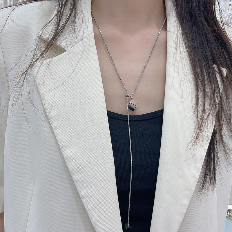 Adjustable Pearl High-grade Design Sense Minority Simple Versatile Clavicle Chain Necklaces