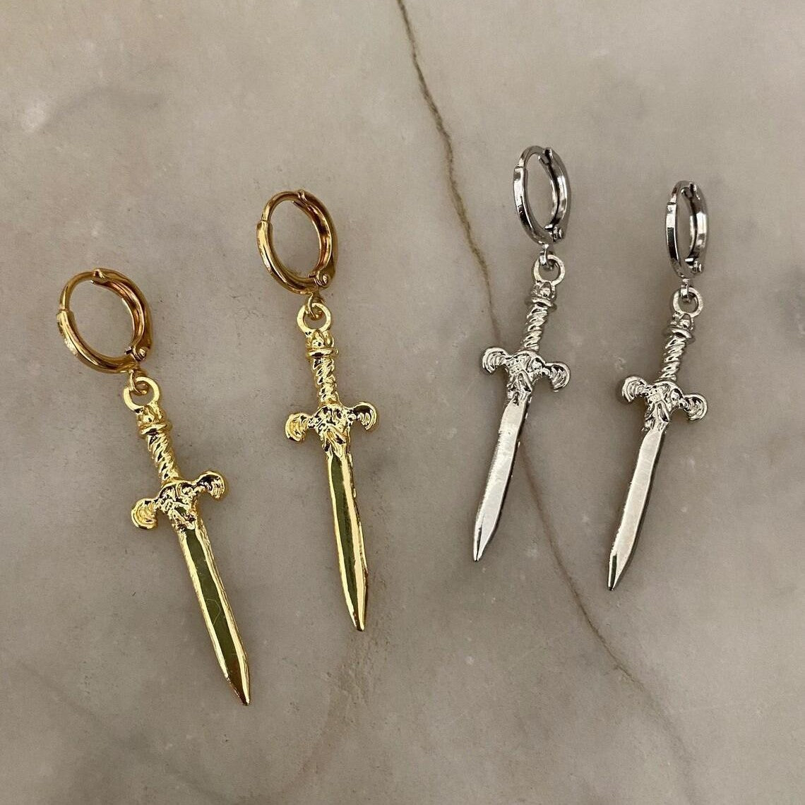 Classy Women's Gothic Vintage Dagger Medieval Rings
