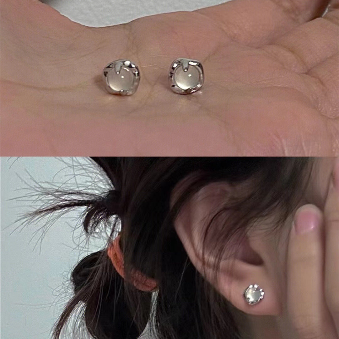 Women's & Men's Exquisite Small White Agate Design National Style High-grade Rings