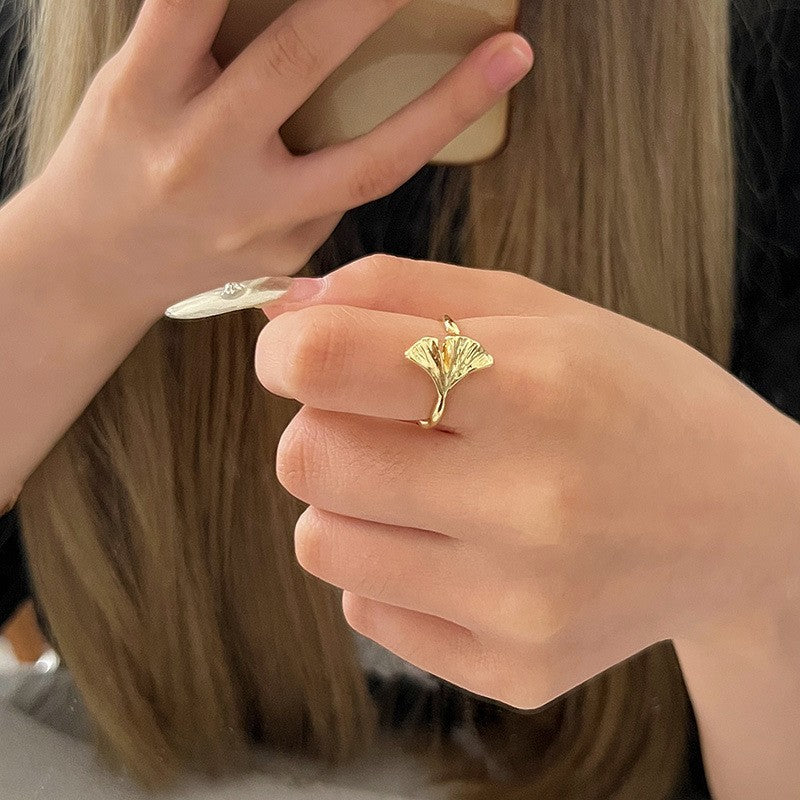 Bends Hitches Gilded Design High-grade Gold Rings