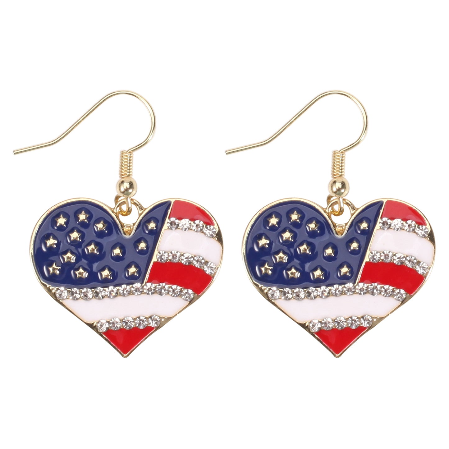 July Flag Independence Day War Veterans Earrings
