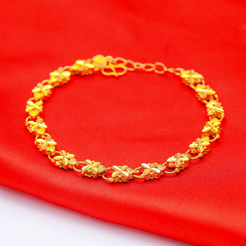 Women's Korean Alluvial Gold Trade Fair Opening Bracelets