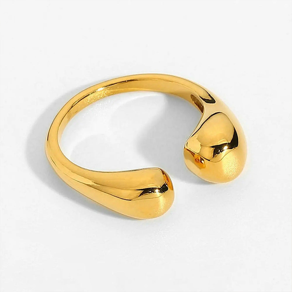 Steel Niche Short Stout High Low Adjustable Opening Titanium Ring