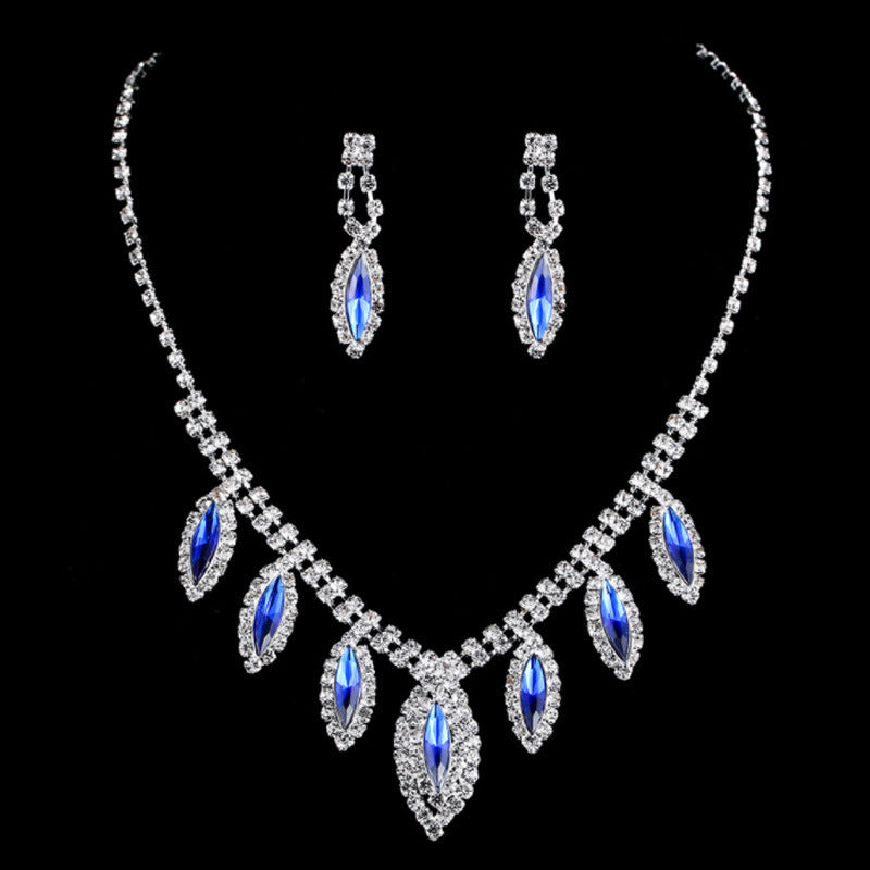 Women's Suite Splendid Diamond Geometric Crystal Flowers Jewelry Set