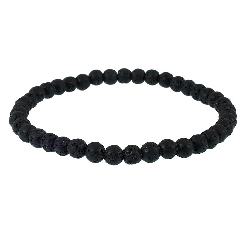 Stone Volcanic Rock Turquoise Malachite Agate Bracelet