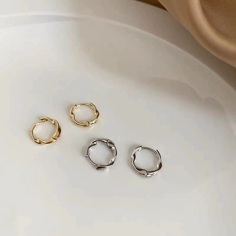Twisted Circle Clip Female Niche Design Small Earrings