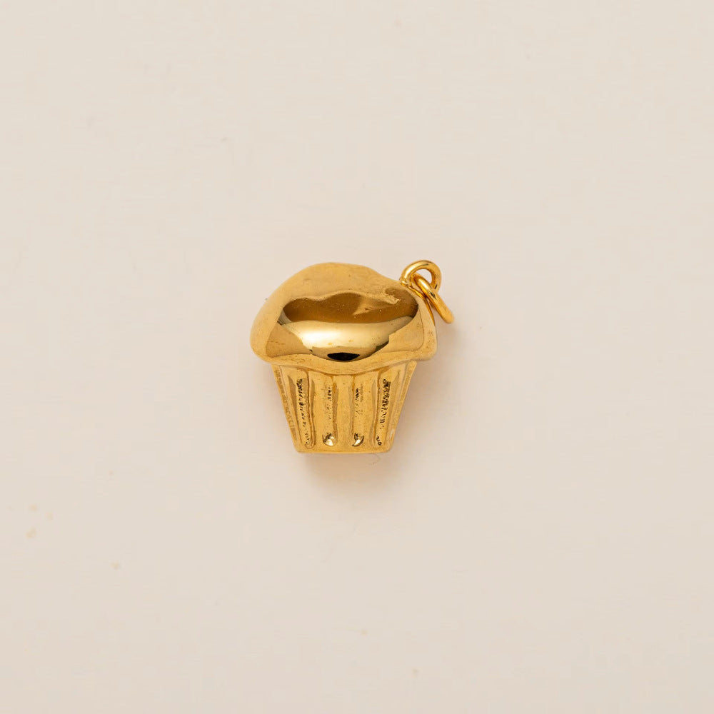 Mushroom Parts Vacuum Plating Gold Color Pendants