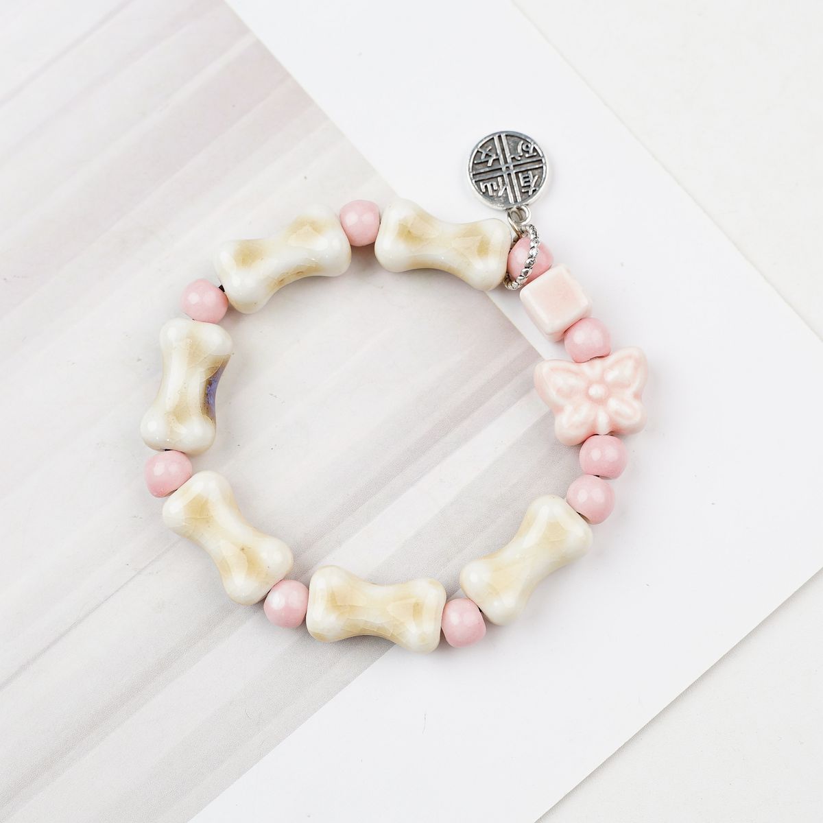 Ceramic Puppy Bone Artistic Fashion Chinese Single Bracelets