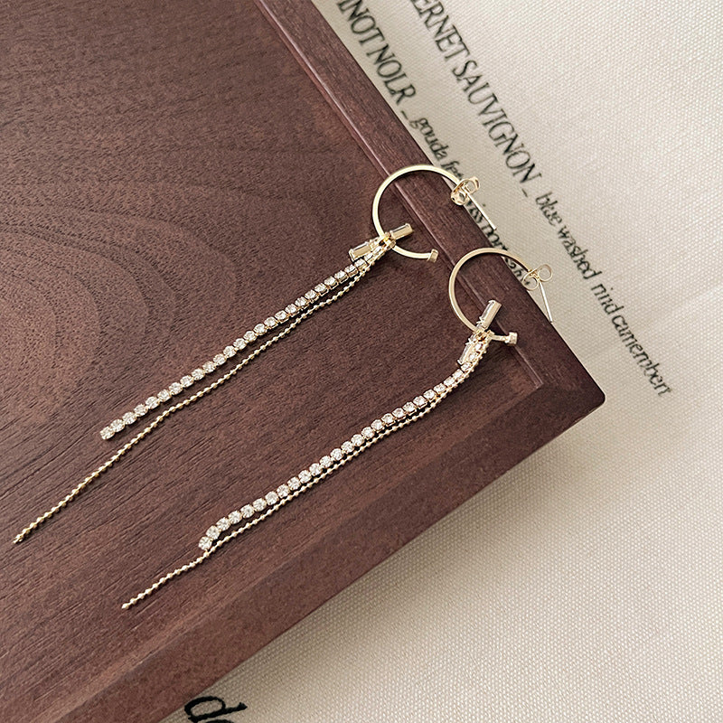 Style Pearl Tassel Female Fashion Temperament Earrings