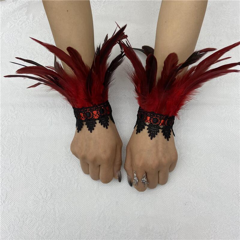 Feather Halloween Performance Ball Lace Wristband Bracelets
