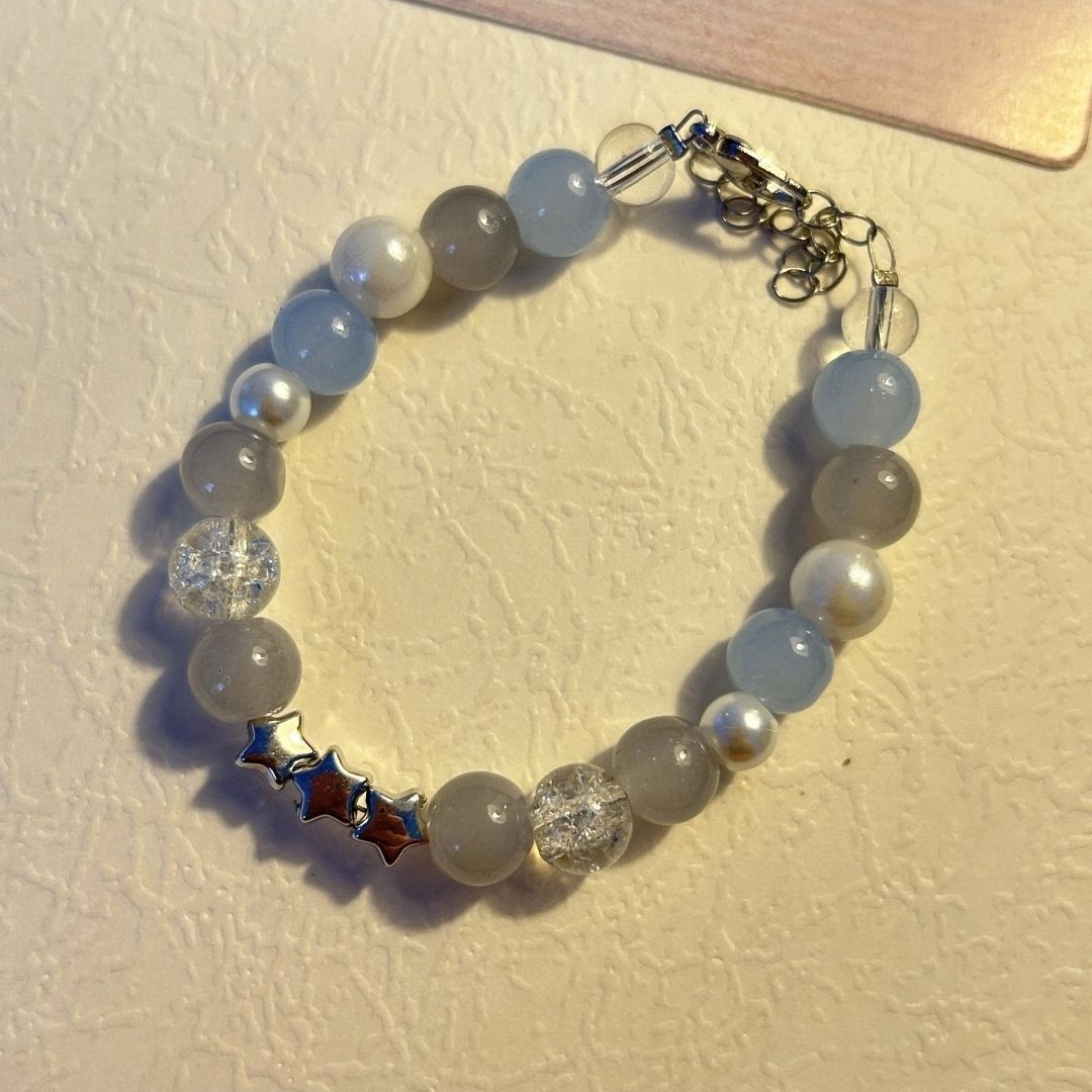 Blues Frost Gradient Blue Snowflake Mermaid Temperament For Boyfriend Bracelet
