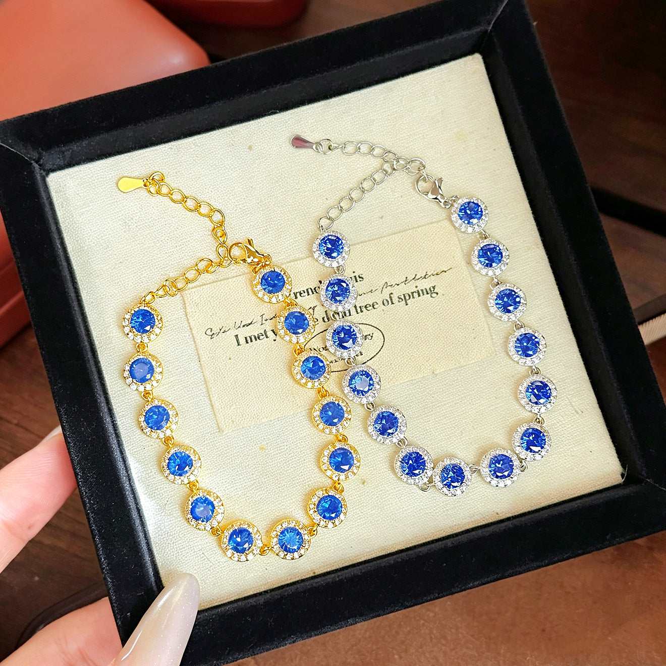 French Colorful Crystals Female Exquisite Refined Grace Bracelets