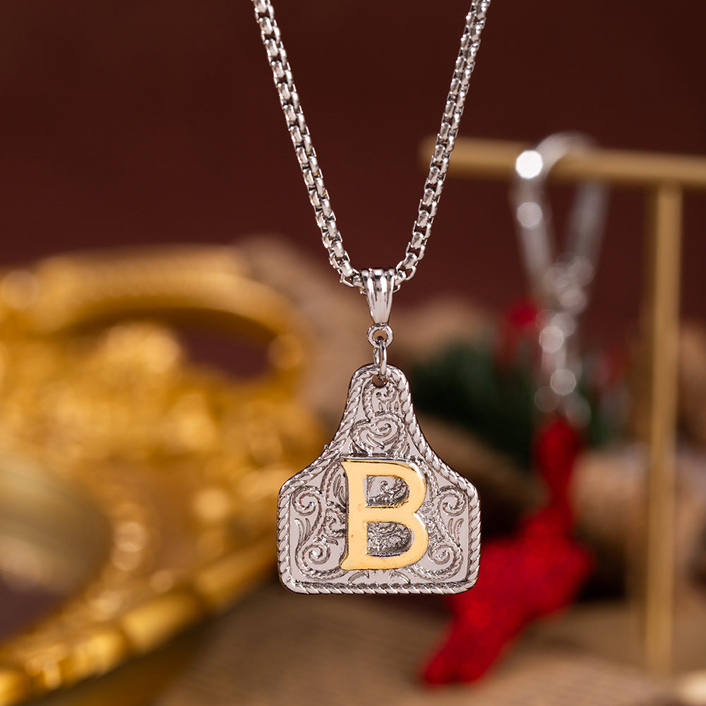 Women's Fashion English Letters Electroplated Copper For Design Personalized Clavicle Necklace