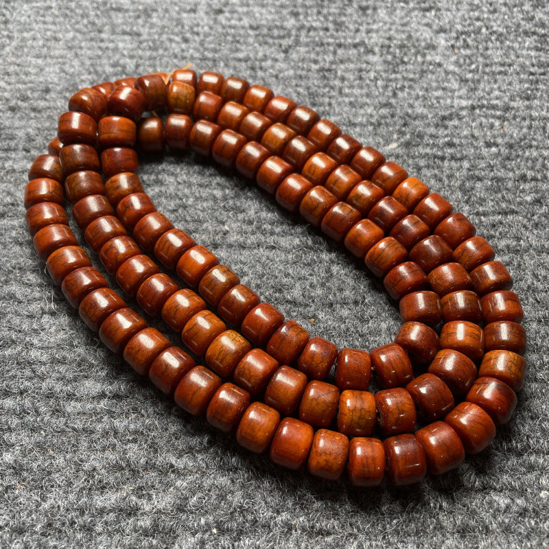 Natural Ox Bone Barrel Beads Buddha Bracelet