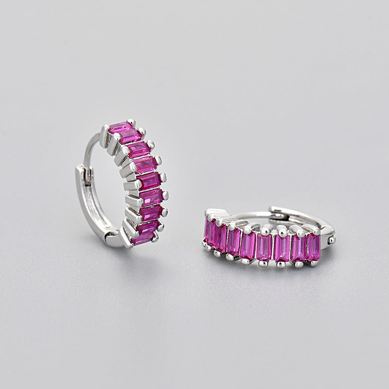 Rectangular Zircon Sweet Bohemian Affordable Luxury Earrings
