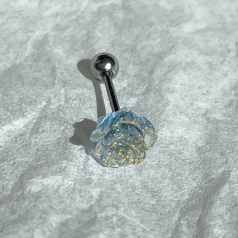 Color Titanium Steel Screw Buckle Piercing Lady Stud Earrings