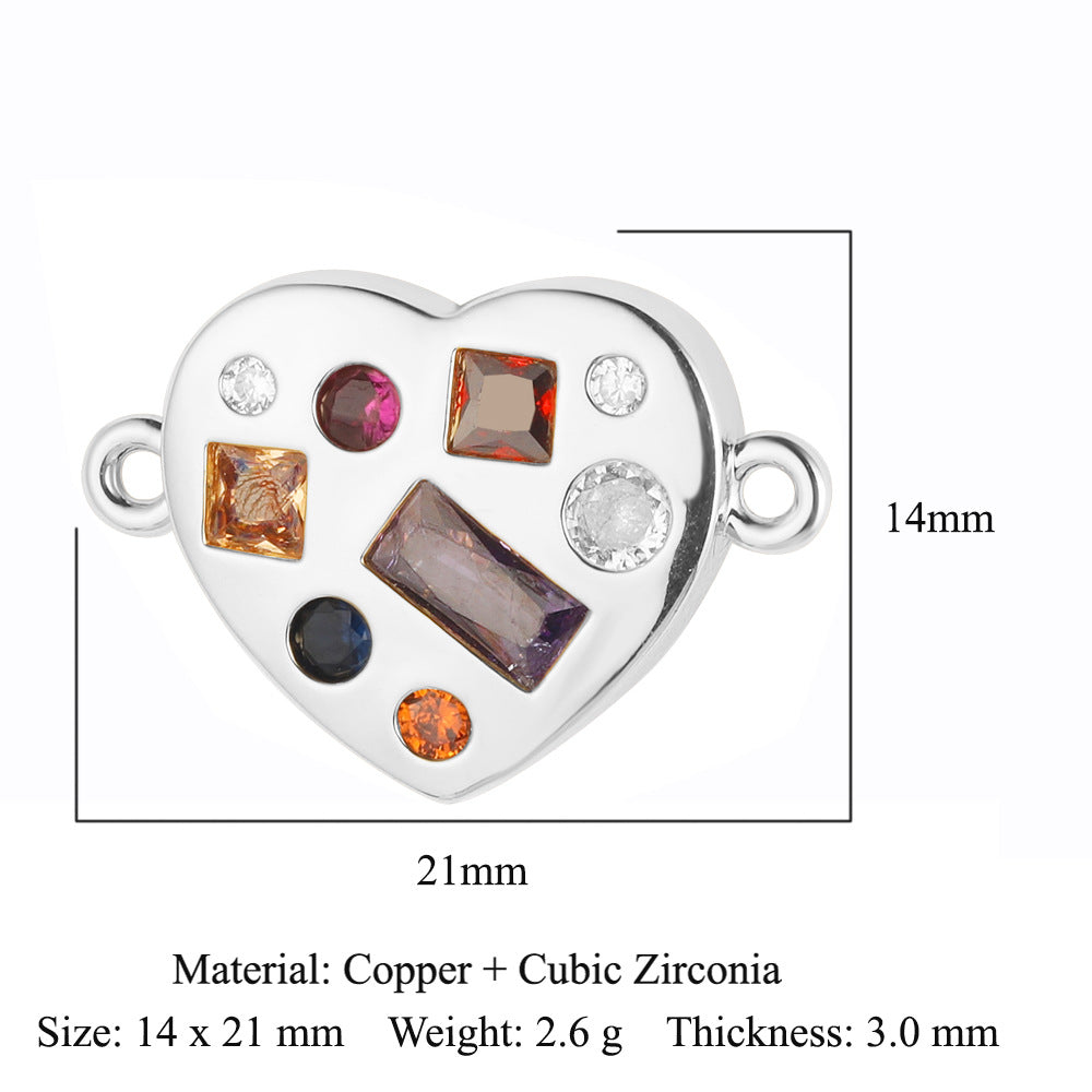 Cross Copper Zircon Devil's Eye Ornament Pendants