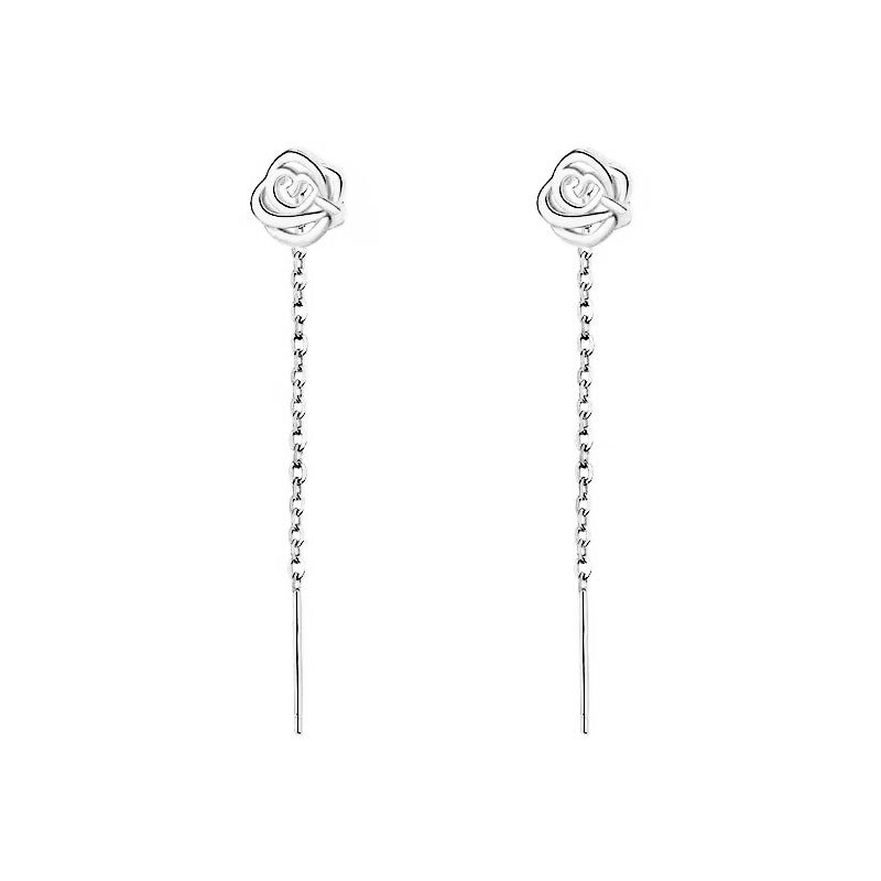 Rose Trendy Early Spring Face Slimming Long Female Hollow Ear Line
