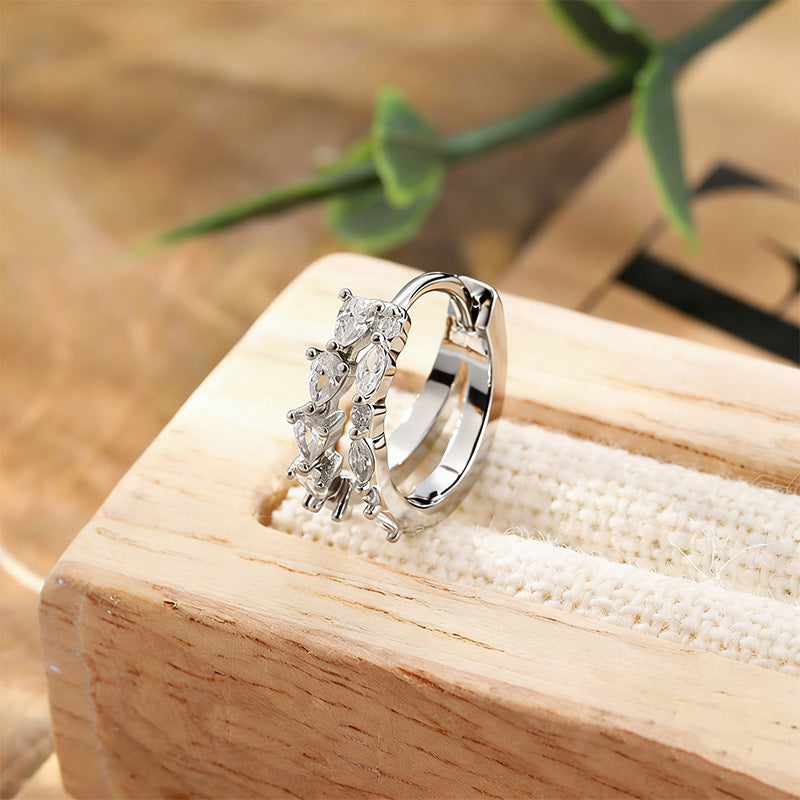 Drill Clip Simple Zircon Titanium Steel Fashion Light Luxury Ear Buckle