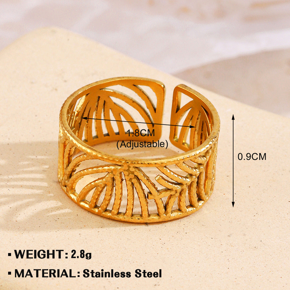 Stainless Steel Leaf Female Personalized Hip Rings