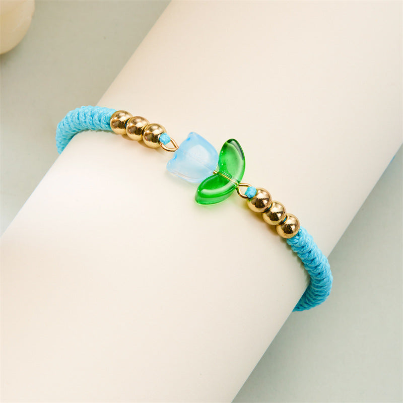 Korean Style Tulip Atmosphere Versatile Niche Design Bracelets