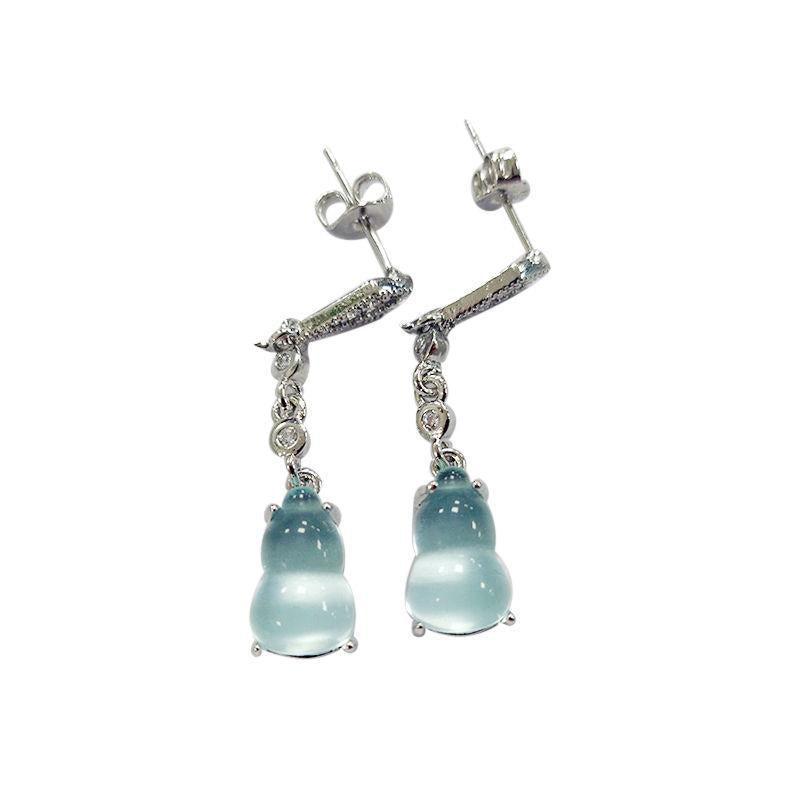 Chalcedony Gourd Inlaid Egg Surface Female Fashionable Plated Sterling Rings