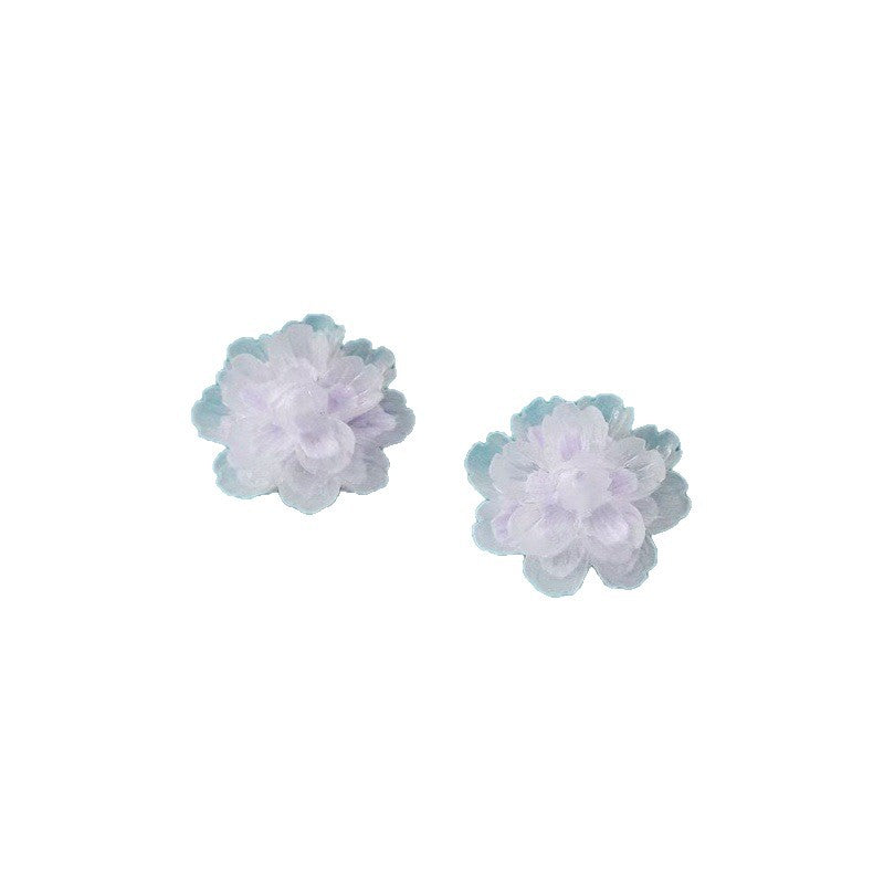 Resin Flower Female Temperament Vacation Style Fashion Earrings