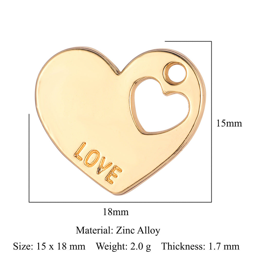 Lock Love Beat Alloy Flower Rose Pendants