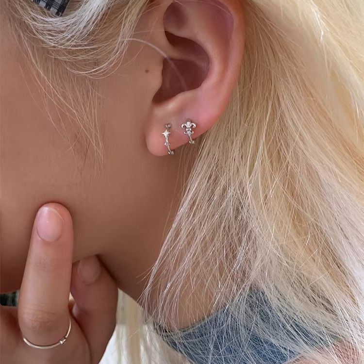 Irregular Octagonal Star Clip Super Cool Street Style Unique Hipster Ear Buckle