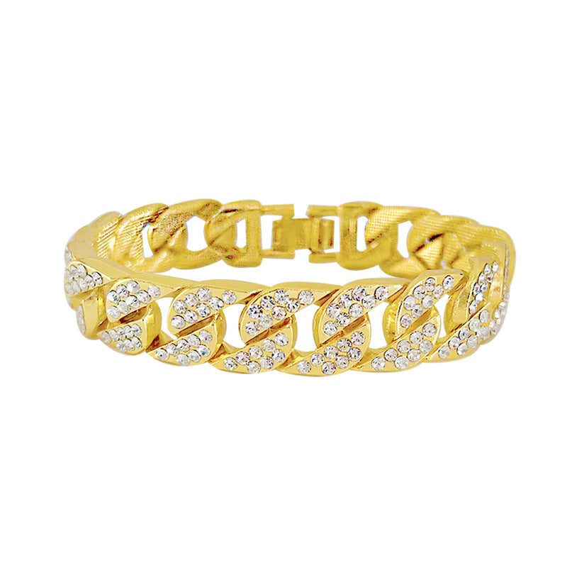 Cold Style Fashion Party Hipster Couple Full Diamond Bracelet