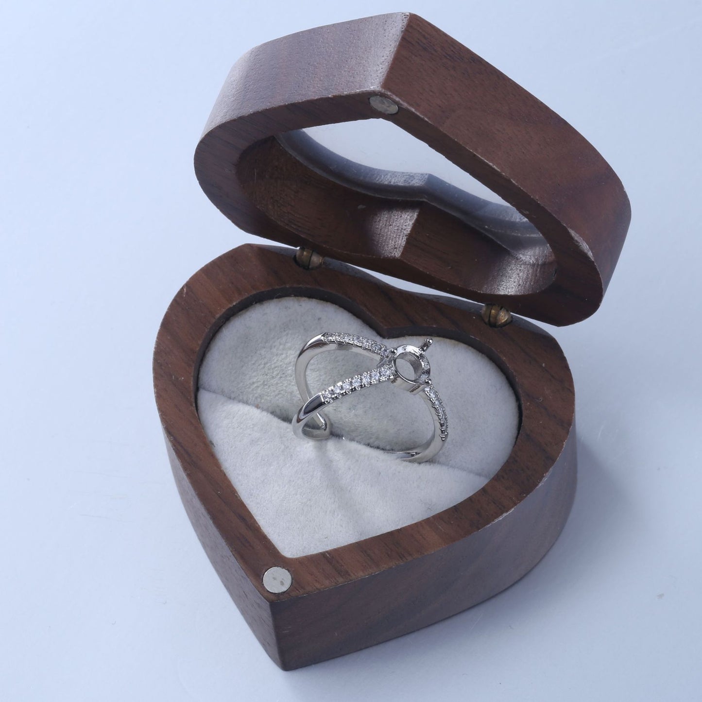 Frame Jade Zircon Diamond Finger Rest Opening Rings