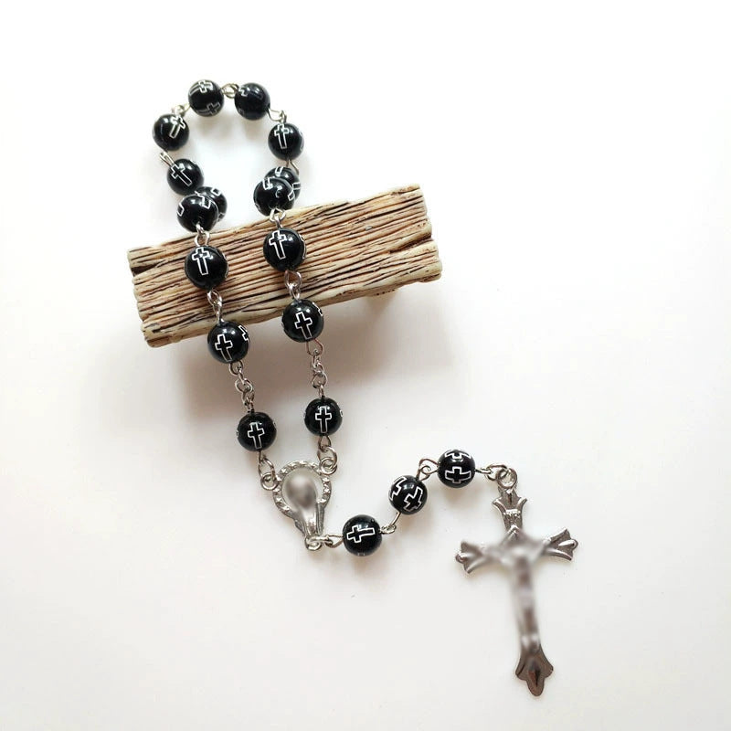 Personalized Tassel Car Interior Cross Beads Pendants