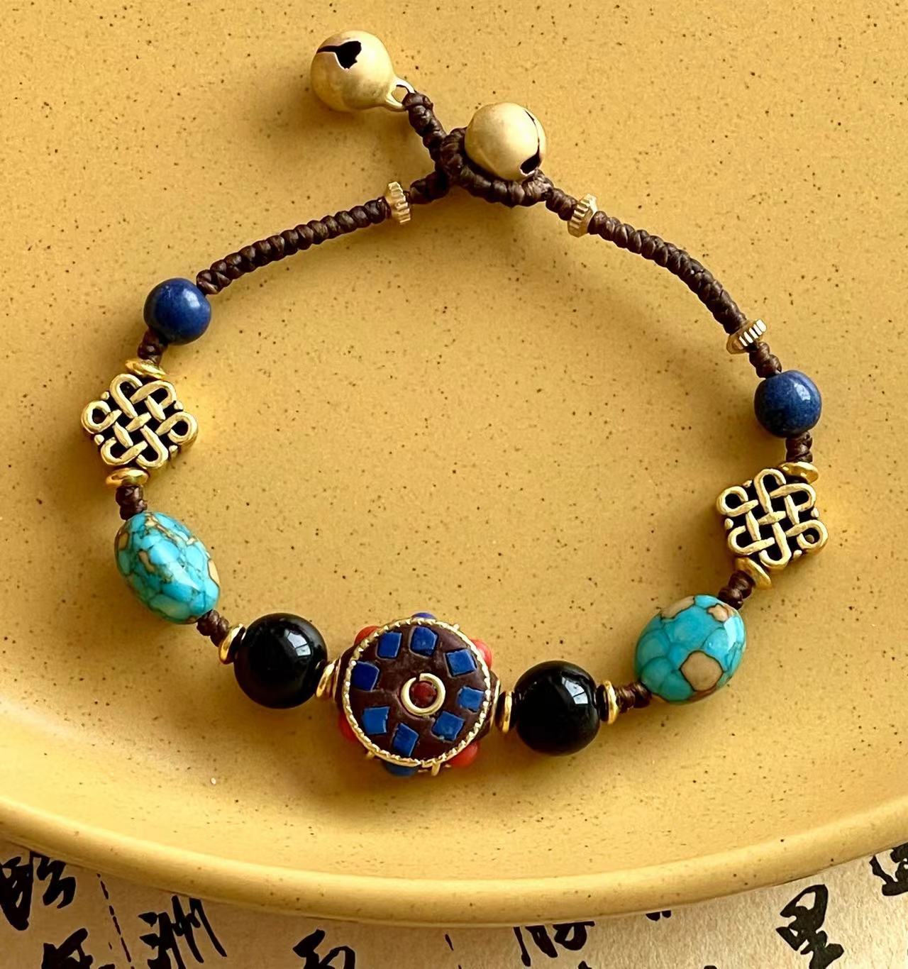 Handmade Weave Vintage Nepal Ancient Pure Copper Ethnic Style Tibetan Bracelet