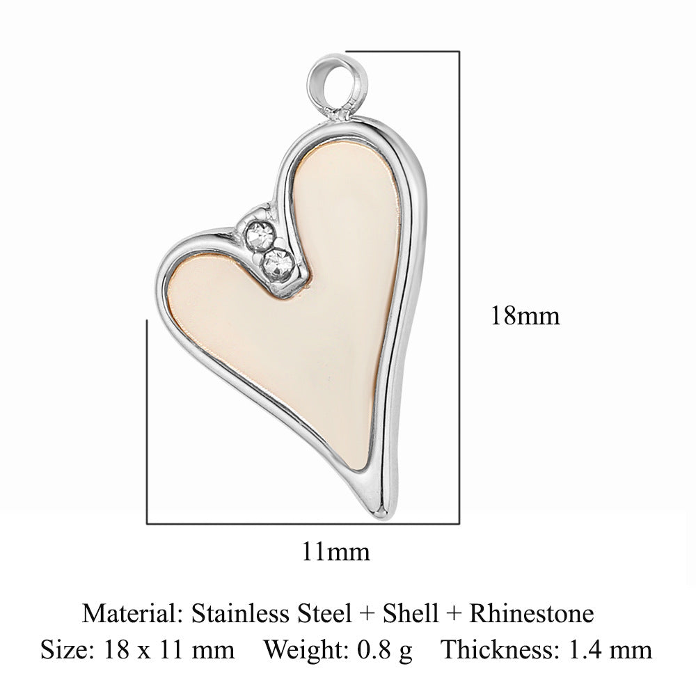 Heart Devil's Eye French Retro Titanium Steel Heart-shaped Pendants