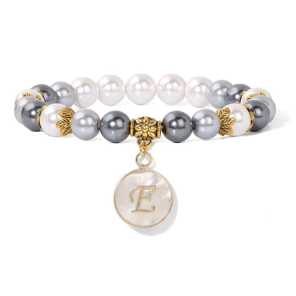 Letters Shell Pearls Girlfriend To Give Bracelets