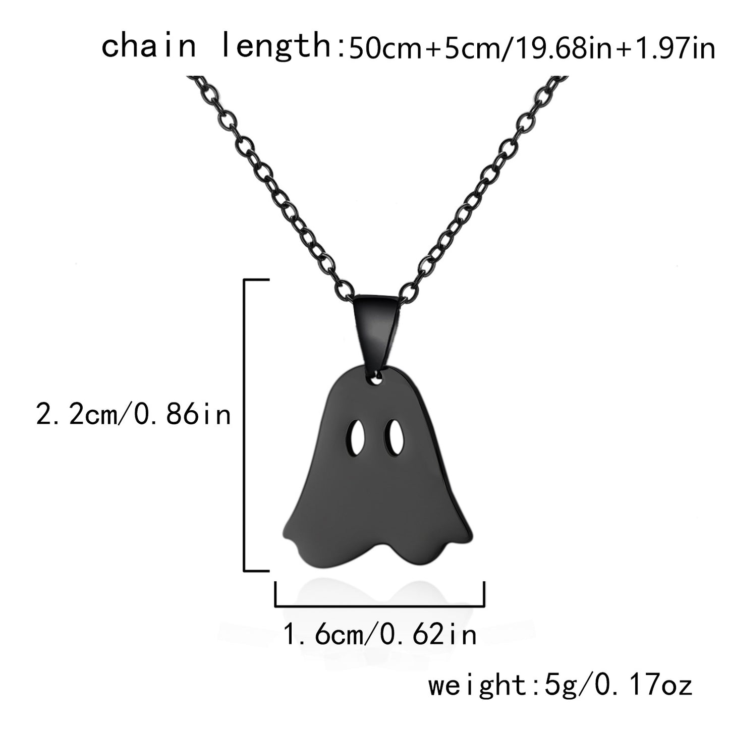 Element Titanium Steel Pumpkin Head Ghost Necklaces