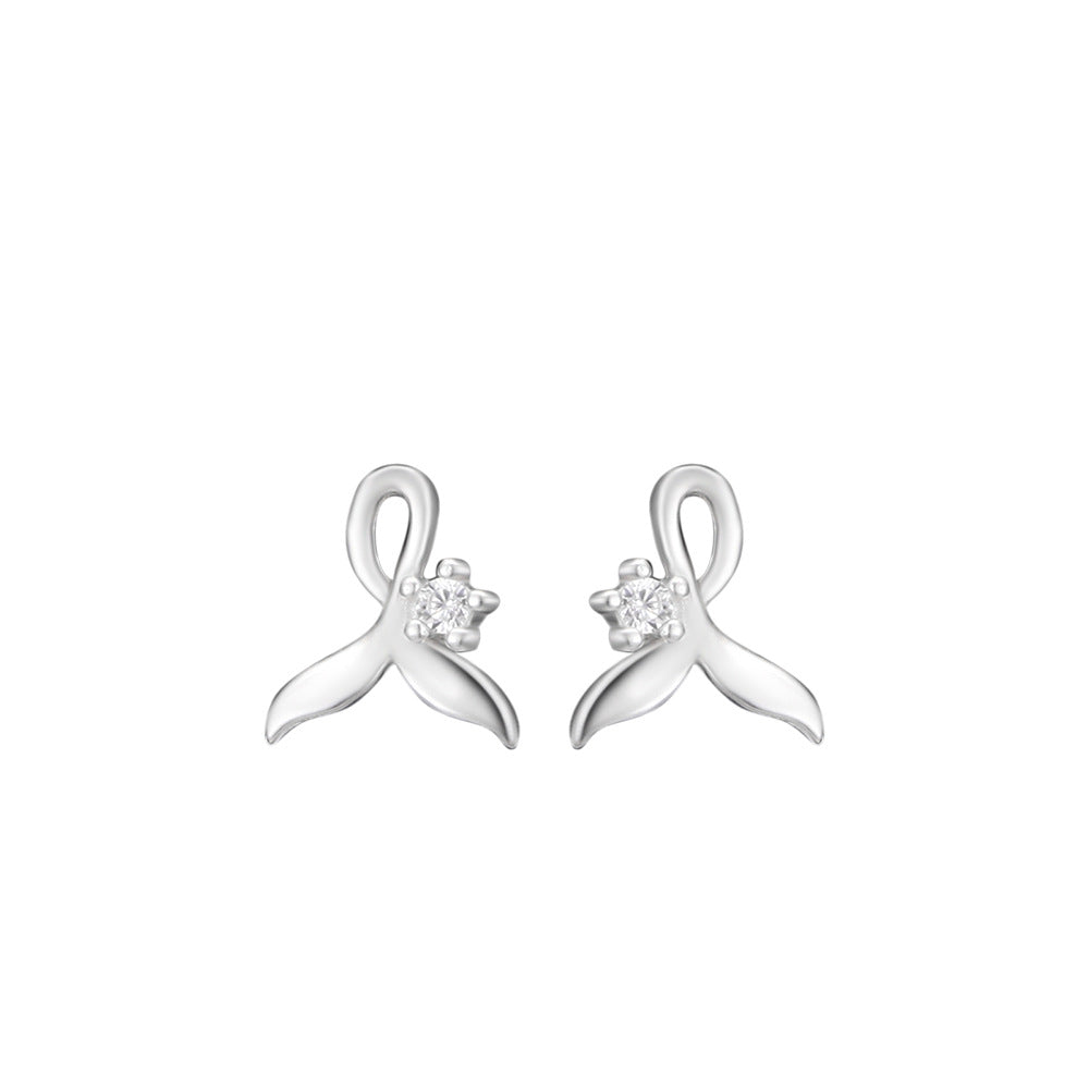 Sterling Sier Pure Fishtail Simple Temperamental Woman Yuji Pendants