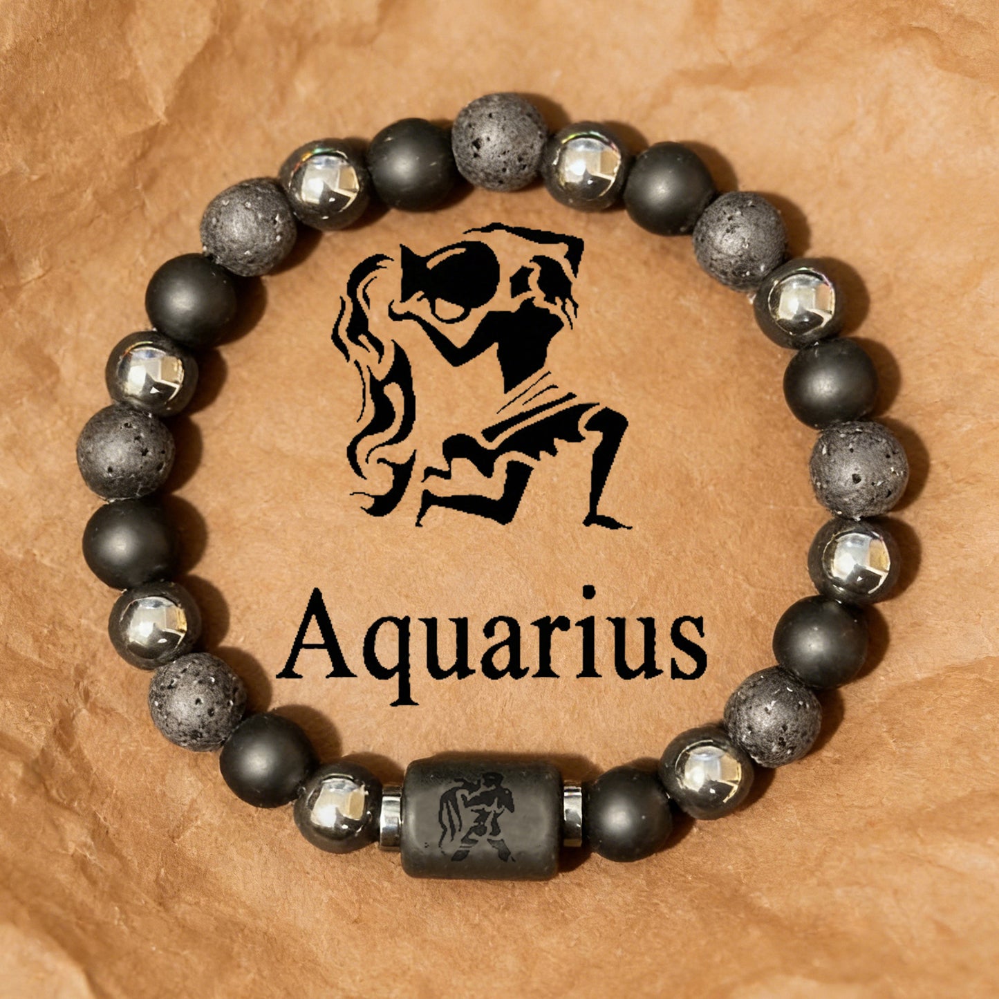 Planets Twee Constellations Natural Stone Blue Black Bracelet