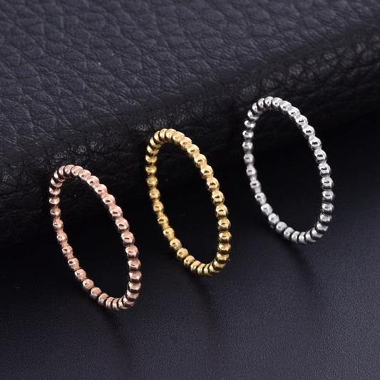 Women's Beads Bone Joint Wind Rose Gold Index Rings