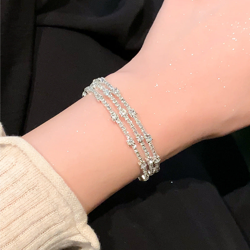Women's Zircon High-grade Elastic Simple Light Luxury Bracelets