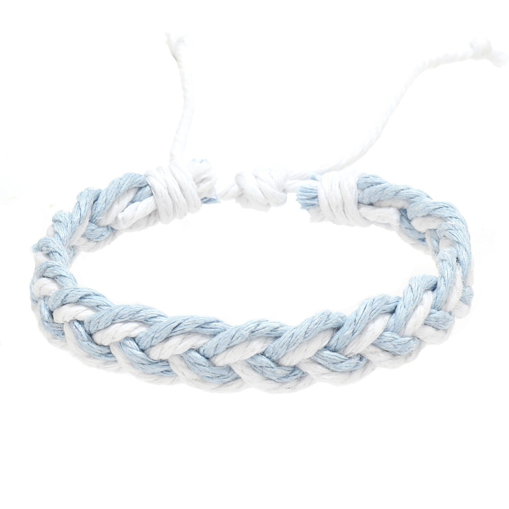 Men's Sports Style Cotton String Braided Little Lion Hand Weaving Bracelet