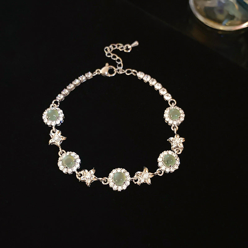 Women's Heart-shaped Zircon Adjustable Simple Fashion Light Luxury Bracelet